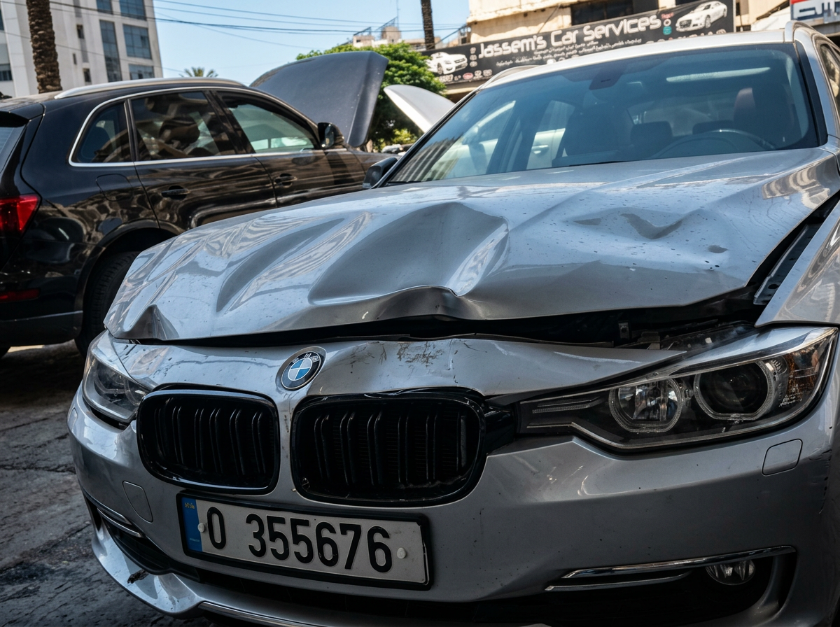 BMW front-end repair before repair